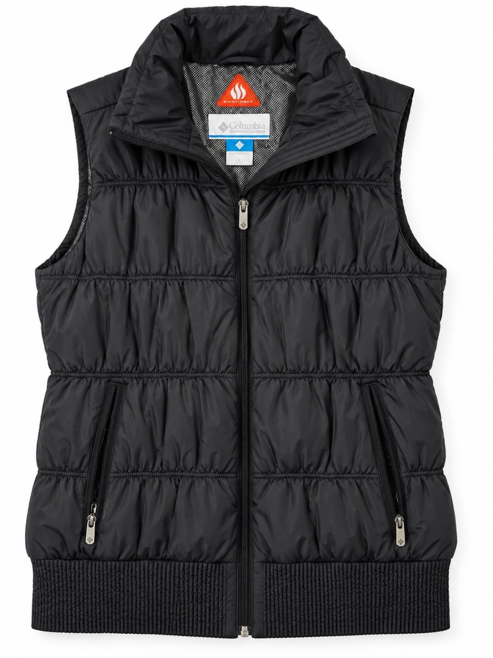Columbia Omni-Heat Black Puffer Vest Size Small